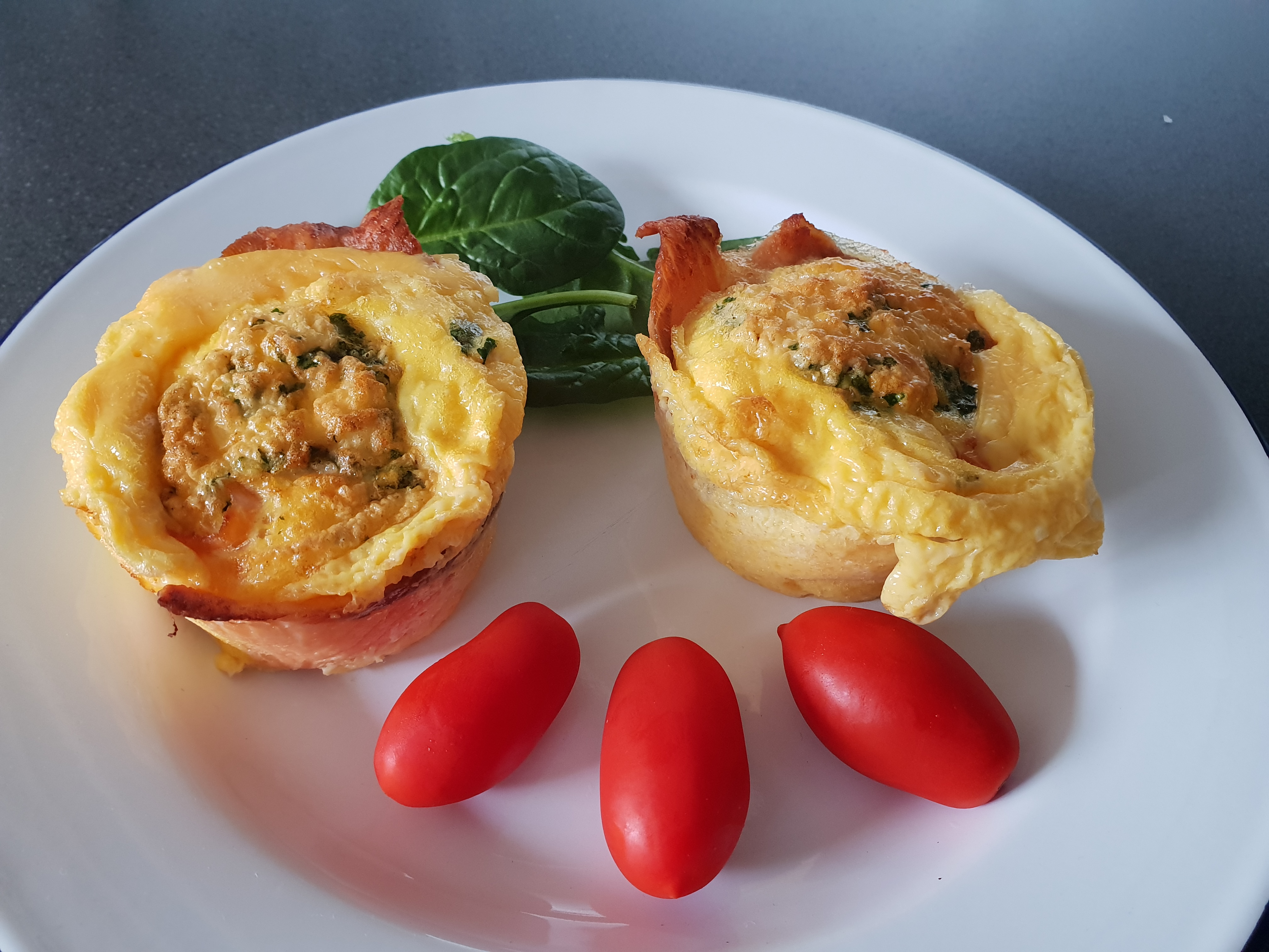 Salmon and Chive Quiches