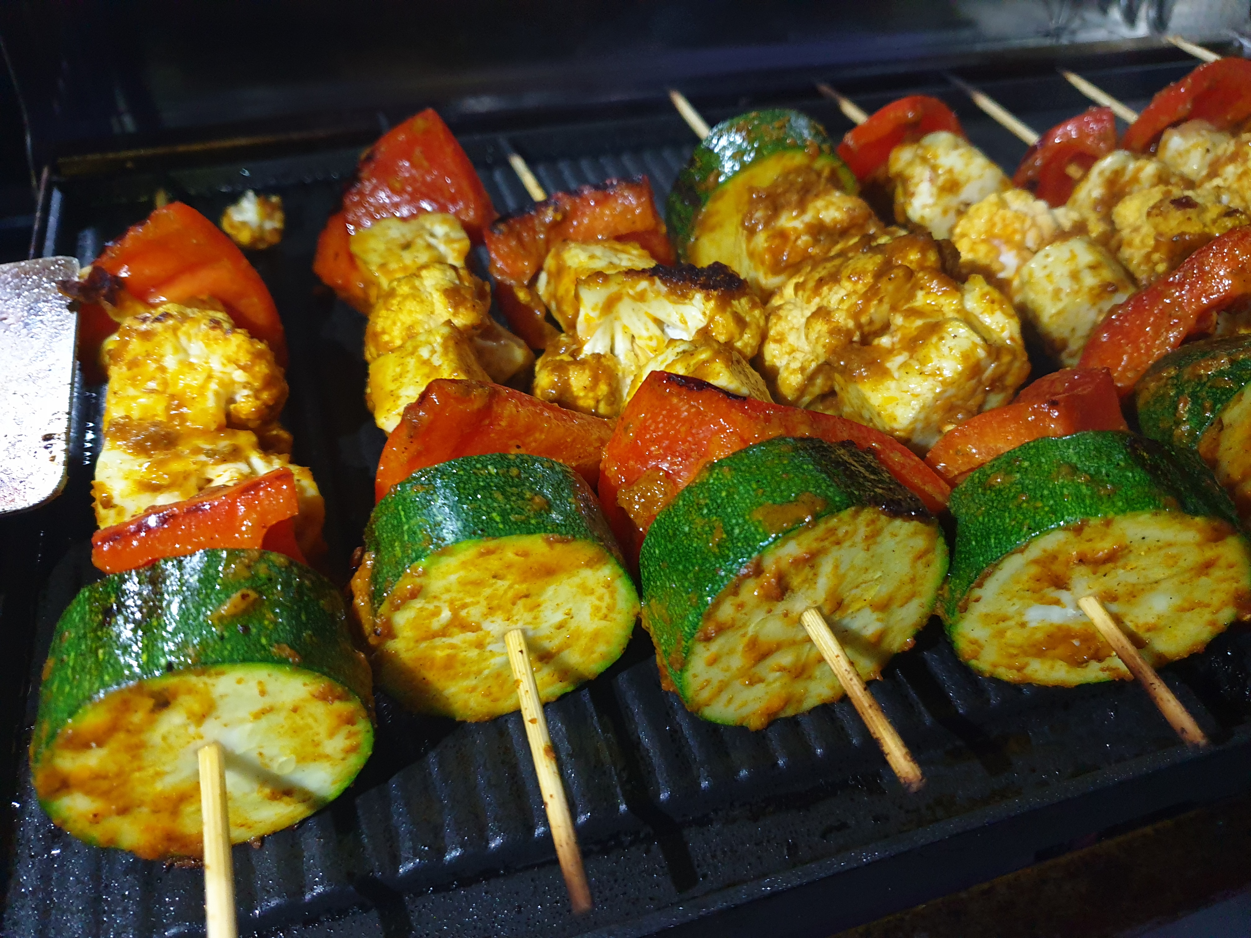 Curried Haloumi Skewers