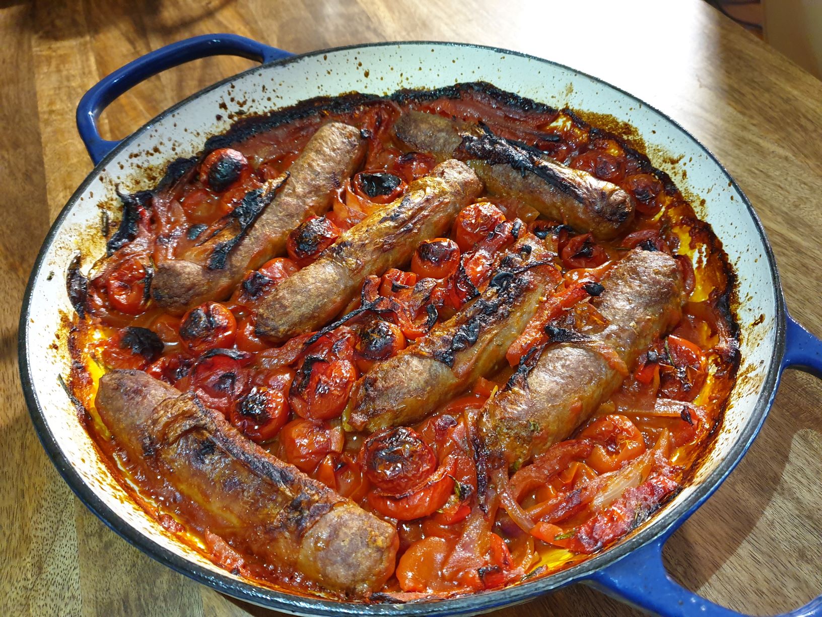 Sausage and Cherry Tomato Bake