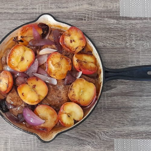 One Pan Pork with Apples