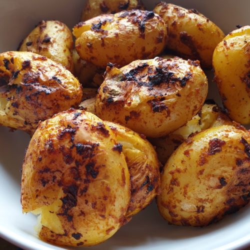 Smashed Curried Baby Potatoes