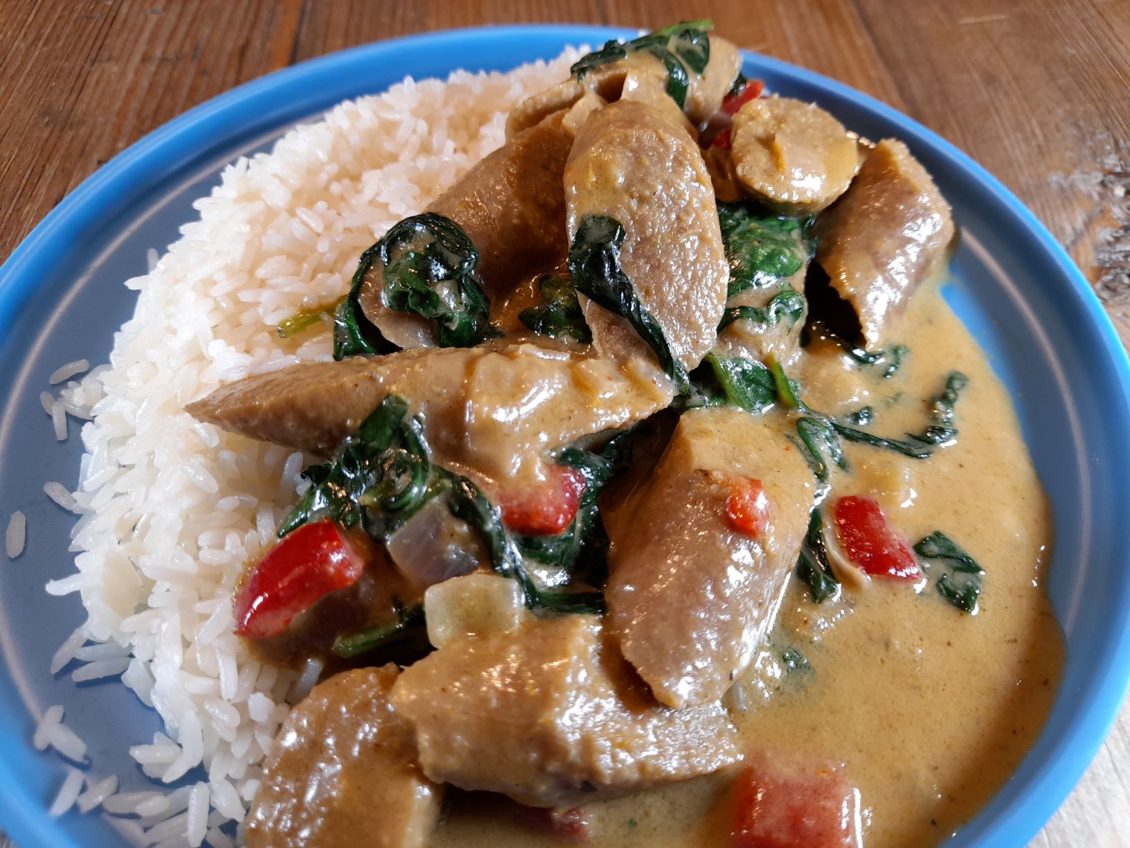 Thai Green Curried Sausages